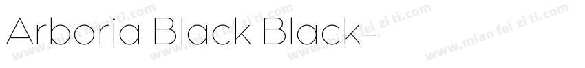 Arboria Black Black字体转换